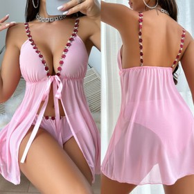 Women's Sexy-Lingerie Babydoll G-string Sleepwear Underwear Lace Dress Nightwear