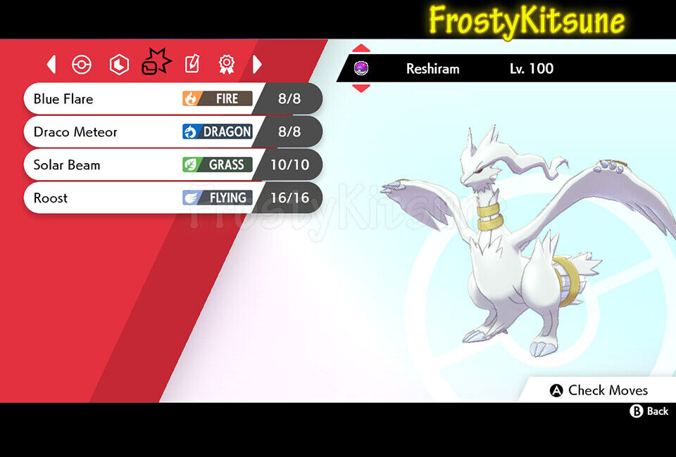 6IV Ultra Shiny Reshiram Zekrom Kyurem Pokemon Sword and Shield (Square  Shiny) 