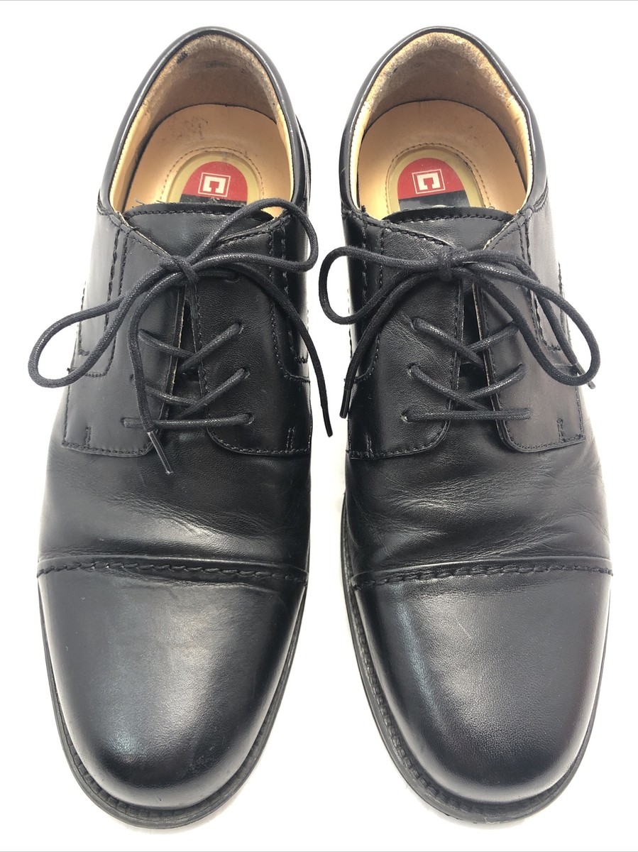 CHAPS Mens Oxfords Sz 8 M Belmont 96-26844 Black Leather Cap  display picture 3