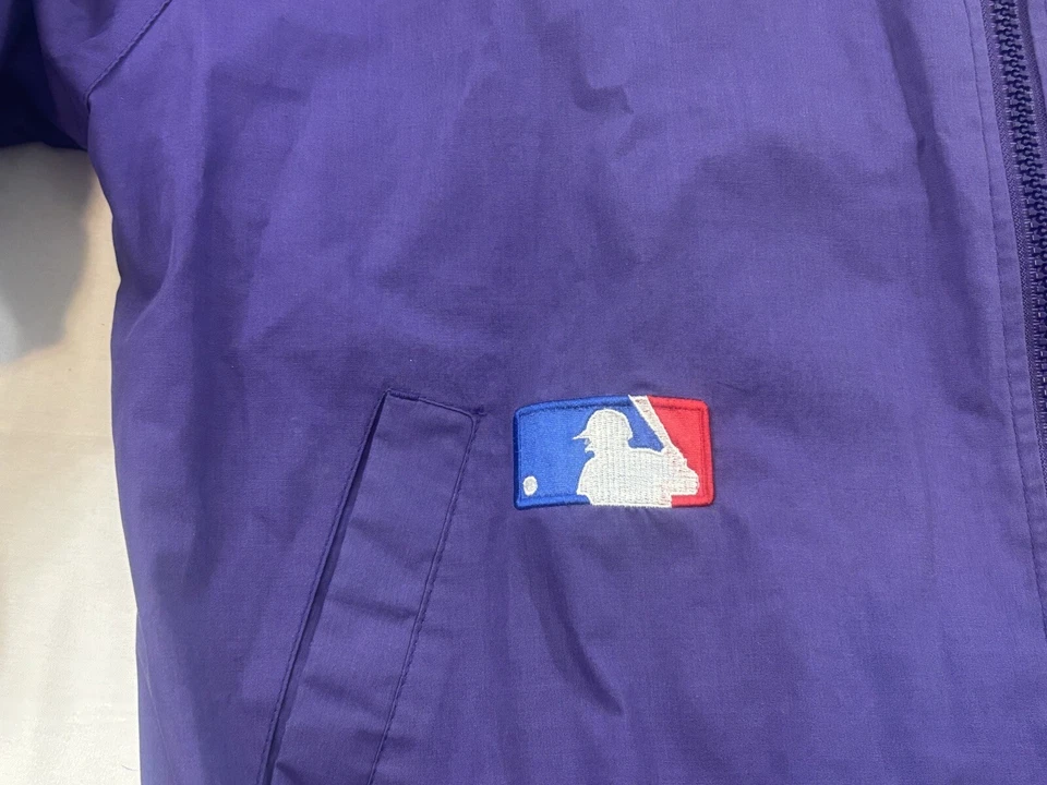 Vintage Pro Player Colorado Rockies Jacket With Hood 90s MLB Men’s Purple Large - Image 2 of 4