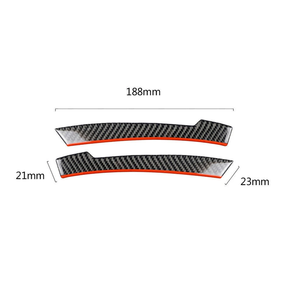 Tira de cubierta de espejo retrovisor de fibra de carbono 2 piezas para Mercedes-Benz A B C E CLA GLA Foto 2 de 4