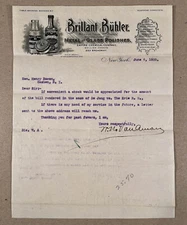 1900 BRILLIANT BUHLER Metal & Glass Polish Fancy Pictorial Letterhead France