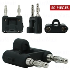 20x Premium Dual Banana Plug Adapter Wire Cable Speaker Connector High Quality