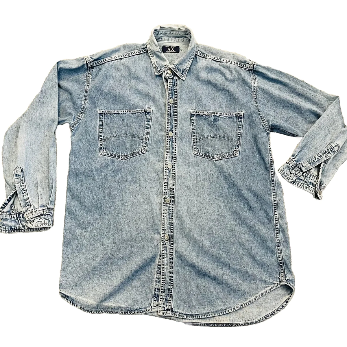 Armani exchange deals denim shirt
