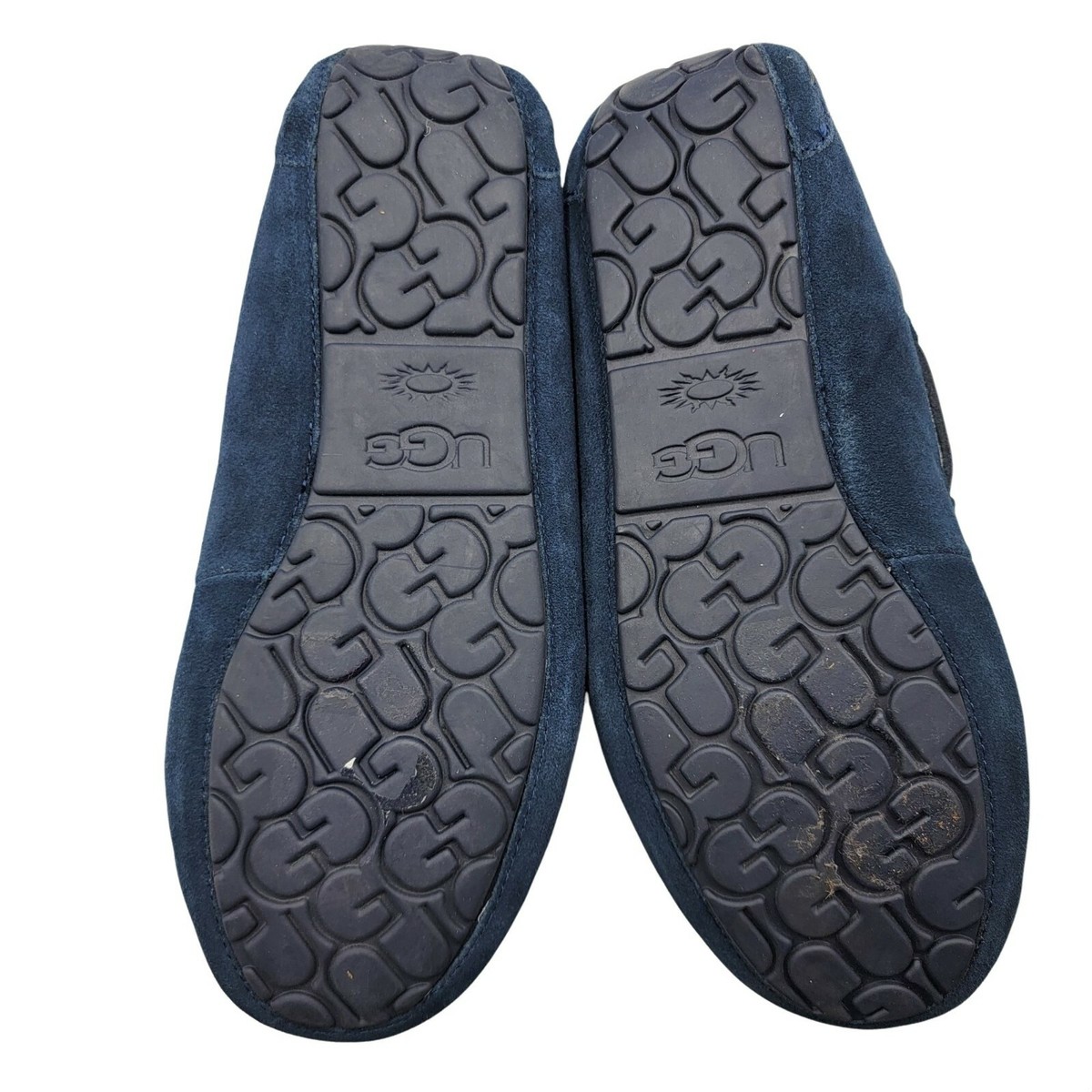 Ugg Australia Men\'s Sz 10 M Navy Pebbled Leather Moccasins Loafers slip on shoes UGG Men main image 3