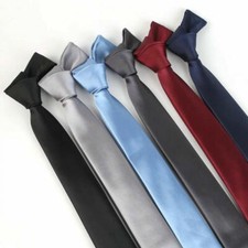 6 PCS Men Jacquard Woven Solid 5CM Skinny Neckties Wedding Party Business Ties