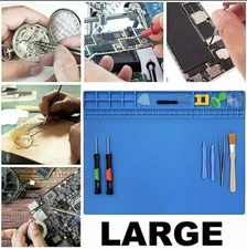 Watchmaker's Eyeglass Rubber Bench Mat Anti-Slip Jewelry Watch Repair Tools Blue