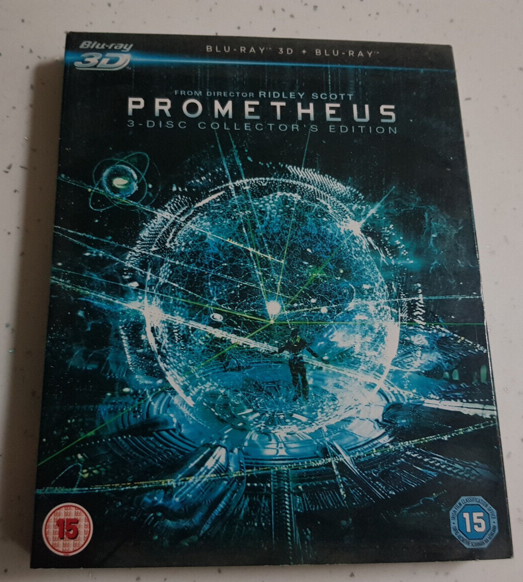 Prometheus     - 3D Blu Ray + Blu Ray  With Slipcase -  New & Sealed