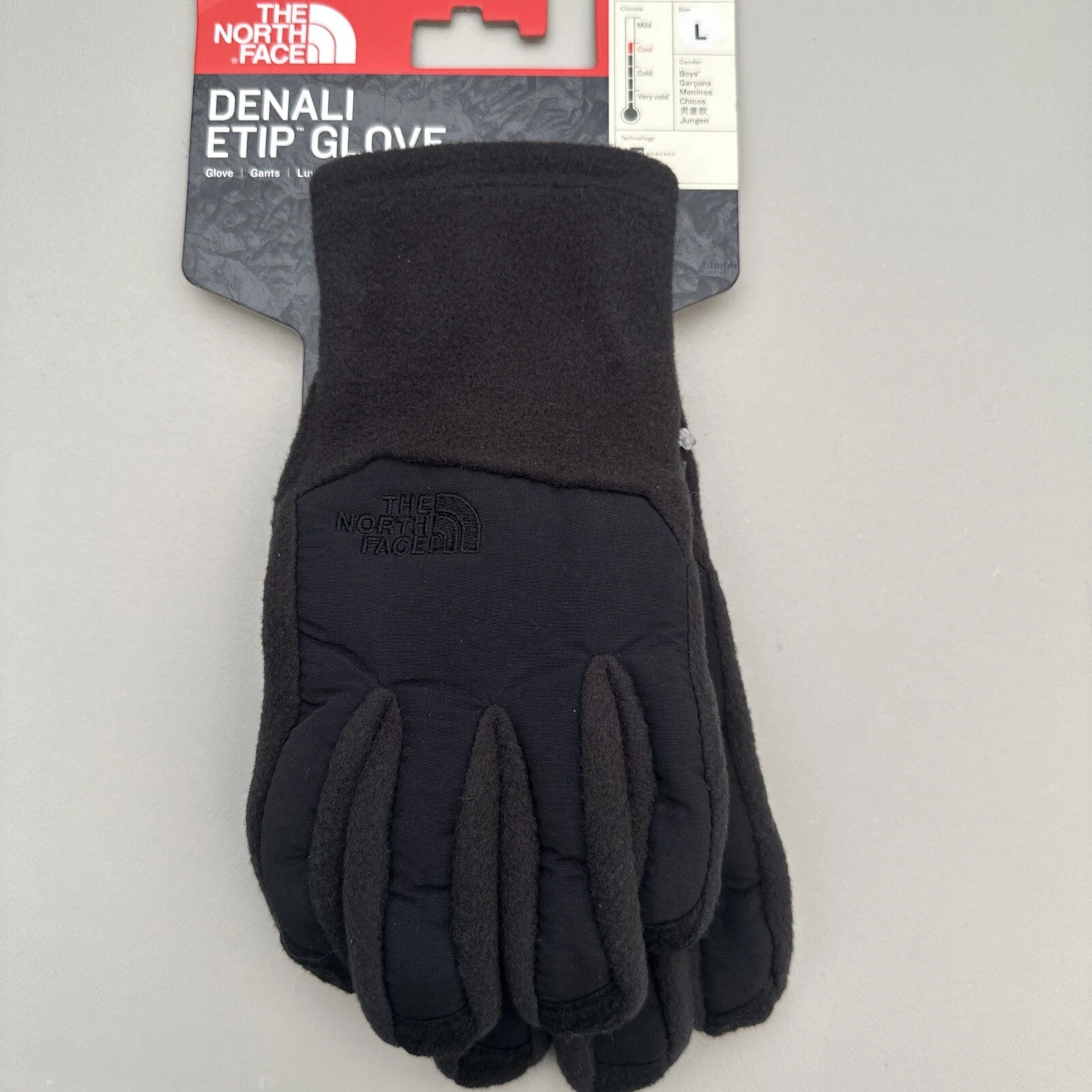 The North Face Boys Denali Gloves Black L