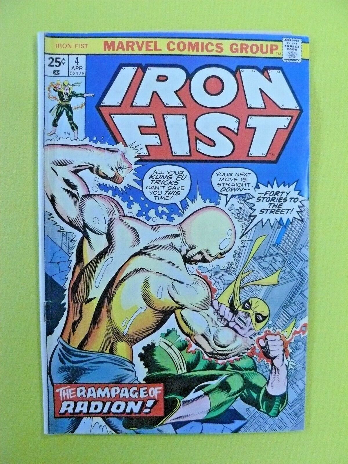 Iron Fist #4 - Iron Fist vs Radion - With MVS - VG/FN - Marvel Comics