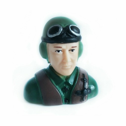 Figura de piloto de busto escala 1/9 L42 × W24 × H39 retrato juguete para modelo de radiocontrol avión jet - Imagen 8 de 9