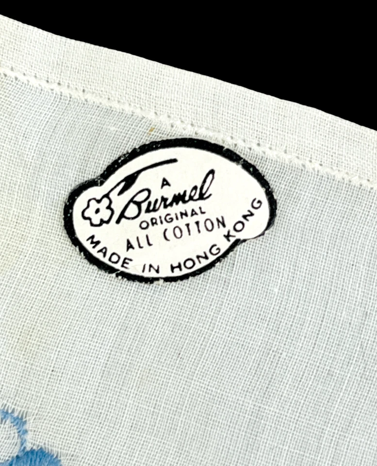 Vintage Embroidered Floral Handkerchief Lot Buy it Now Blue Wedding Burmel READ - Image 3 of 4