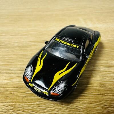 Porsche Boxster S Black Yellow Dynamic 1:58 Realtoy Diecast Model