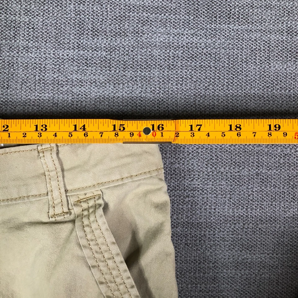 Pantalones Cortos Carga Wrangler Niños 16 Husky Beige Clásicos Rectos Cintura Ajustable Foto 3 de 4