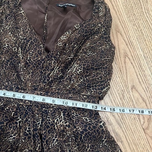 KURT THOMAS SILK LEOPARD PRINT MINI DRESS SIZE 2 - Picture 7 of 7