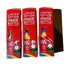 Coca Cola aluminum bottles Limited Edition 2012 Olympics complete 3 Designs Rare
