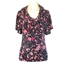 Nine West blouse women’s size small bell short sleeve short dress top