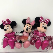 Lot of 3 TY Disney Minnie Mouse Sparkle Ballerina Cheerleader Pink Plush Dolls