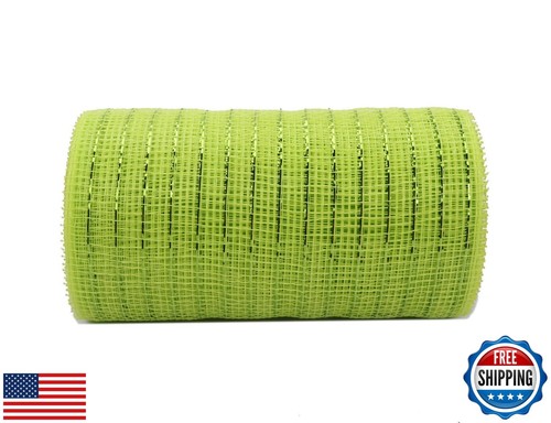 YYCRAFT Metallisches Poly-Mesh-Band – 25,4 Cm X 9,1 M, Rot/grün, Für Deko, Basteln, Geschenke