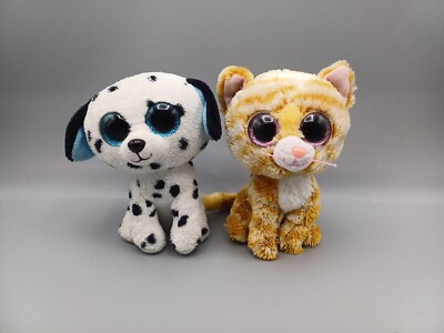 Beanie Boos Bundle - Fetch  Dalmatiner Hund + Katze Tabitha Plüsch Tier Babies
