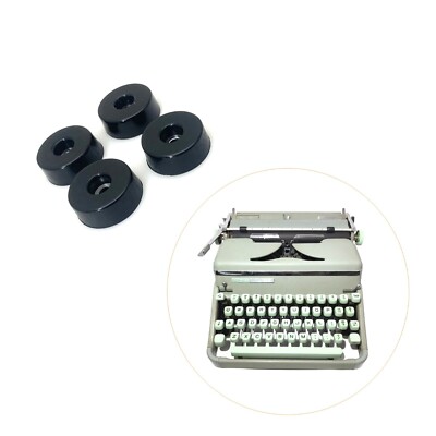x4 New Rubber Feet for Hermes 2000 Typewriter Replacement Part Antique Vtg (a)