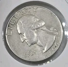 1964 D Washington Quarter circulated Mint State 90% Silver 25c US Coin