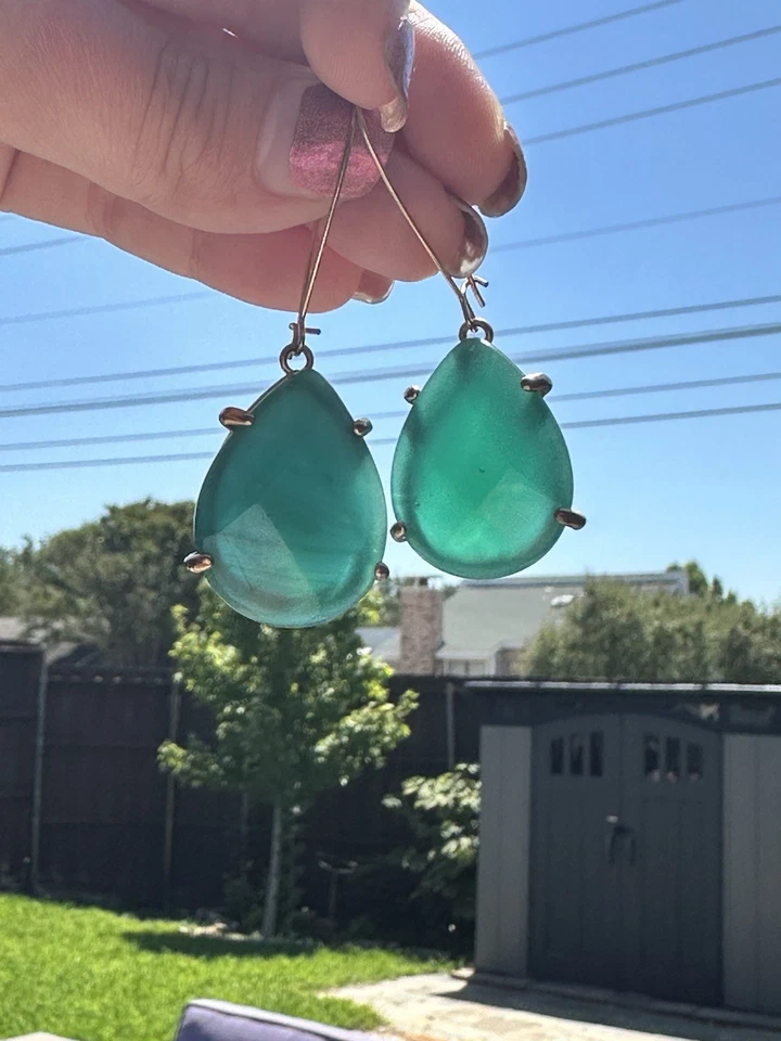 Kendra Scott Allison — Ágata verde y oro vintage Foto 2 de 4