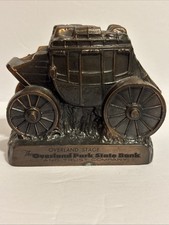 STAGECOACH Vintage Banthrico Cast Metal BANK The Overland Park State Bank