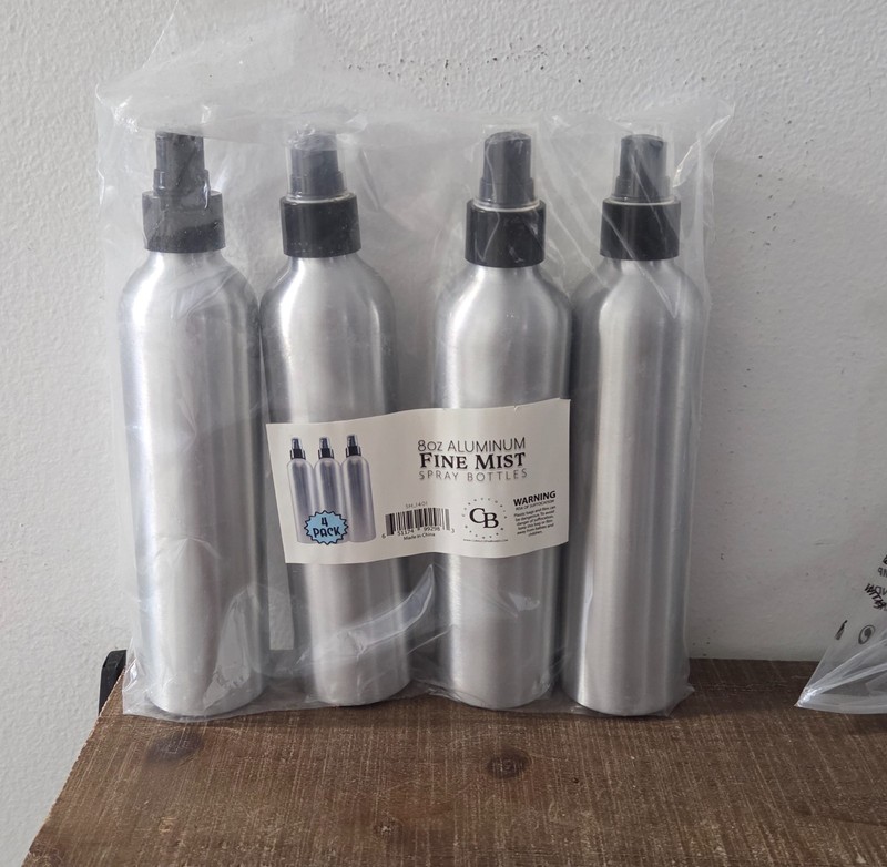 8oz aluminum fine mist spray bottles  4pack