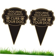Double Sided Yard Sign 2PACK,Dog Urine Kills 2PACK-Dog Urine Kills Plants