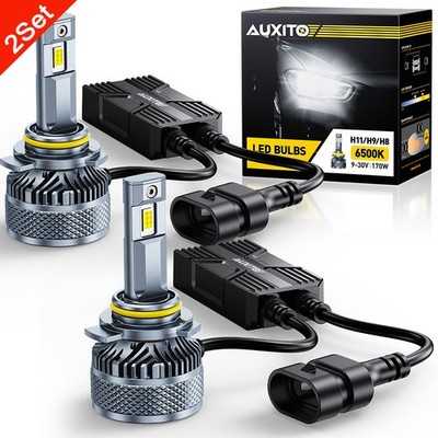 4X AUXITO 9012 HIR2 LED Headlight Bulbs 6500K High Low Beam White Lamp X5-Series