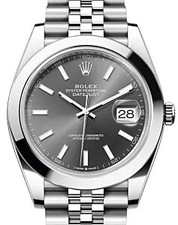 eLive- Rolex Datejust 41mm Rhodium Index Dial Jubilee Bracelet 126300
