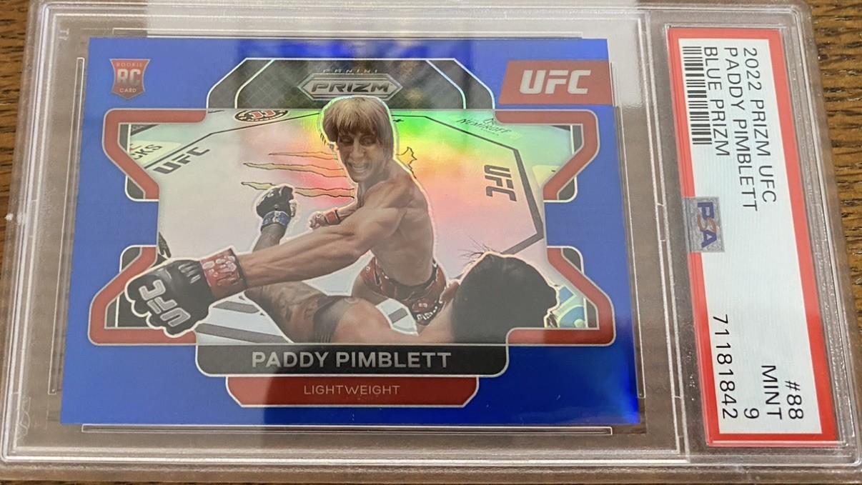PADDY PIMBLETT 2022 PANINI PRIZM UFC #88 ROOKIE BLUE PRIZMS RC psa9