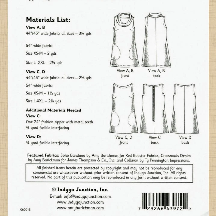 URBAN TUNIC by Indygo Junction Women Sewing Pattern Size XS - 2XL - Image 4 of 4