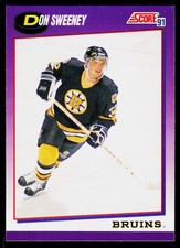 Don Sweeney, 1991-92 Score American, #146, Boston Bruins,