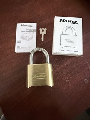 Master Lock 175 Combination Padlock, Body Height 1 1/2 In, Body Material Brass,