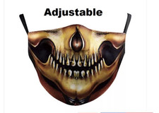 Skull Face Mask Washable Reusable Biker Motorcycle Halloween US Seller Fast Ship