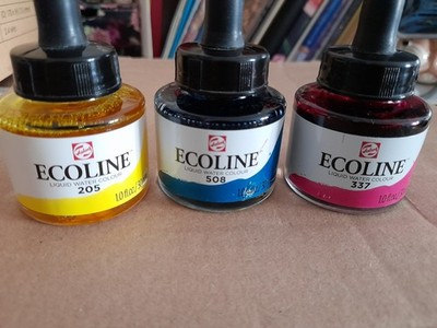 Ecoline  liquid watercolor 3x30ml Pipettenfarben Primärfarben