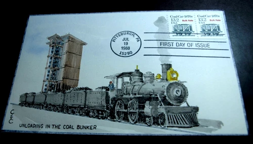 UNITED STATES HAND PAINTED FIRST DAY COVER SIGNED C & C SCOTT 2259 PAIR