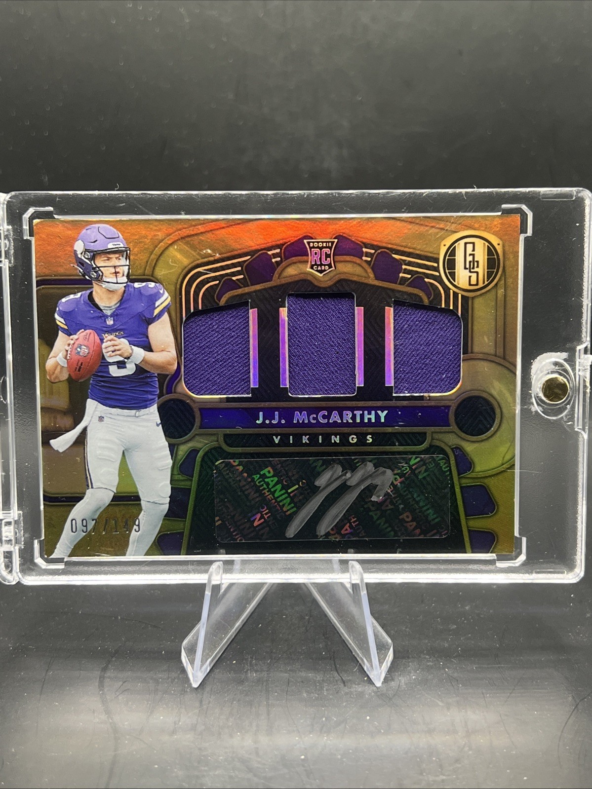 2024 Gold Standard Rookie Jersey Autographs Jumbo J.J. McCarthy #245 /149 RPA