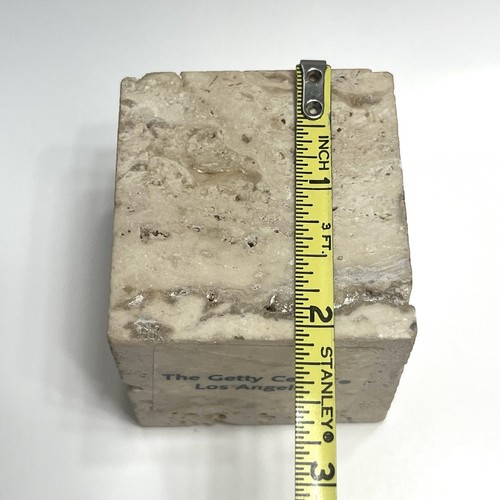 J. Paul Getty Center Los Angeles Relic of Original Stone Souvenir Paperweight - Picture 8 of 8