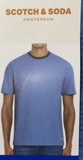 Scotch & Soda Amsterdam Men’s Short Sleeve Tee Shirt, Color Blue, Size Large