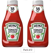 (2 pack) Heinz Tomato Ketchup, 38 oz Bottle Free Shipping
