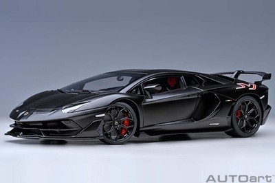 LAMBORGHINI AVENTADOR SVJ NERO NEMESIS MATT BLACK 1/18 MODEL BY AUTOART 79219