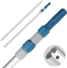 Professional 16 Foot Telescopic Aluminum Swimming Pool Pole - Attach 16ft 