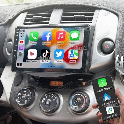 Android Auto Apple CarPlay Stereo GPS Navi Radio + CAM For Toyota RAV4 2007-2012