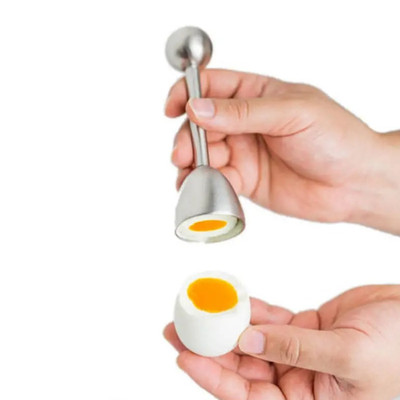 1 pc Stainless Steel Egg Topper Cutter Boiled Egg Shell Opener
