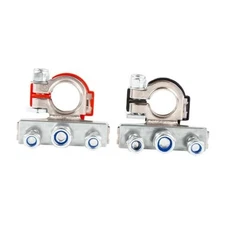Battery Terminal Connectors with 3 Way, Top Post Battery Terminal Ends, Copper 