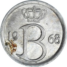 [#1142101] Coin, Belgium, 25 Centimes, 1968, Brussels, VF(30-35), Copper-nickel,