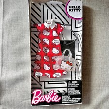 2017 Sanrio Hello Kitty Barbie Doll Fashion Pack Outfit Accessories Red Dress